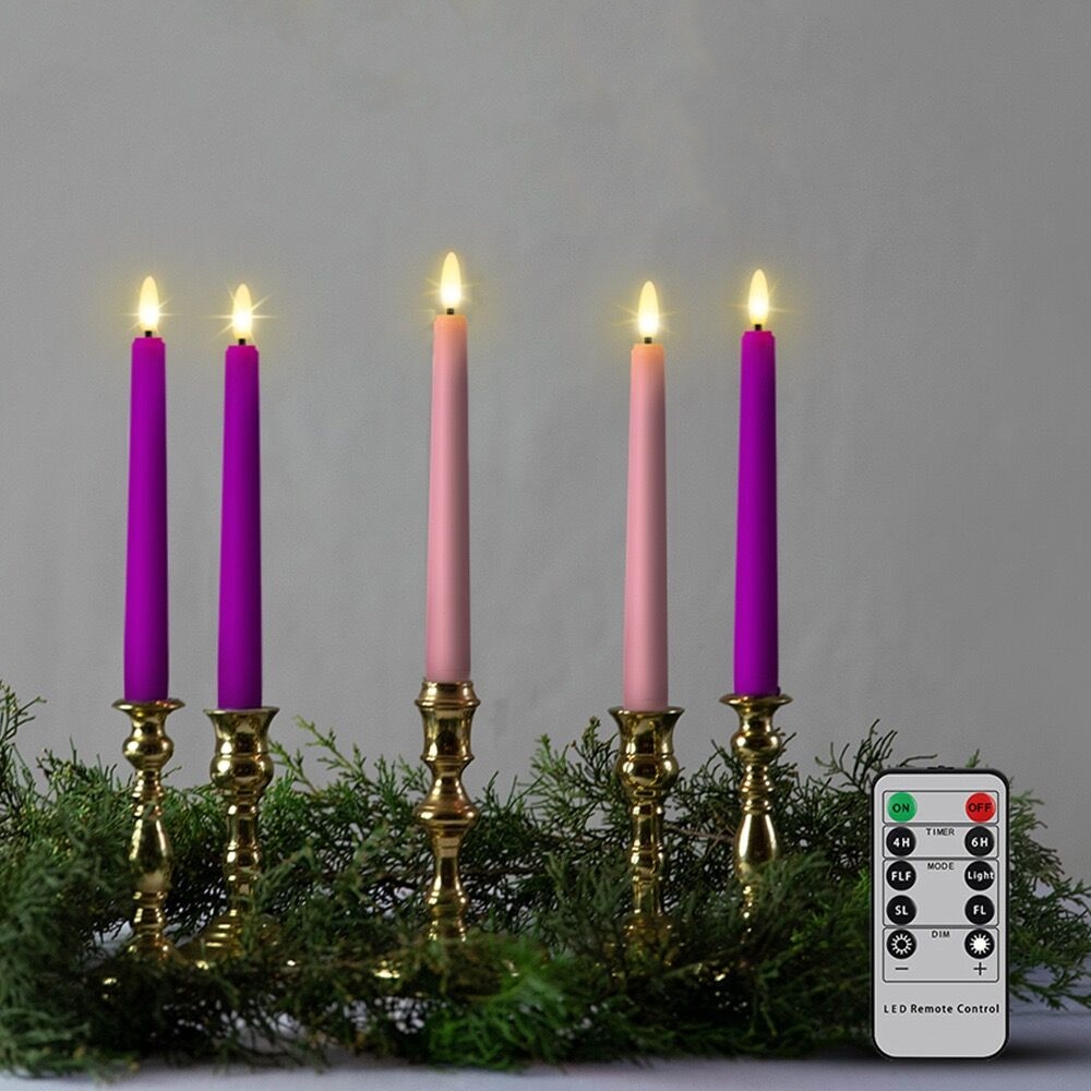Candle Wick - Vela LED cintilante de 8 polegadas