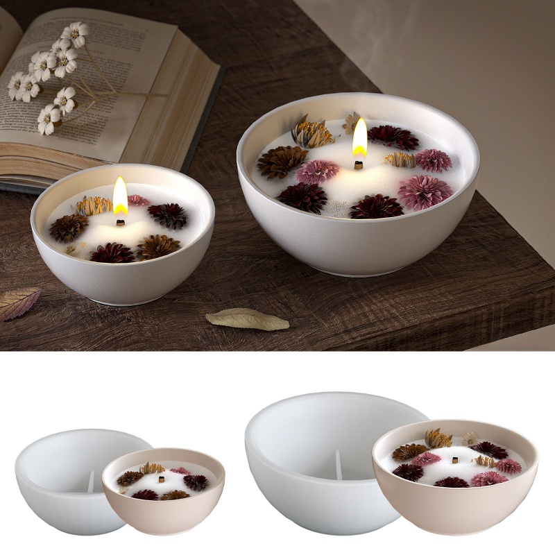 Candle Containers - Tigela redonda de vela, molde de