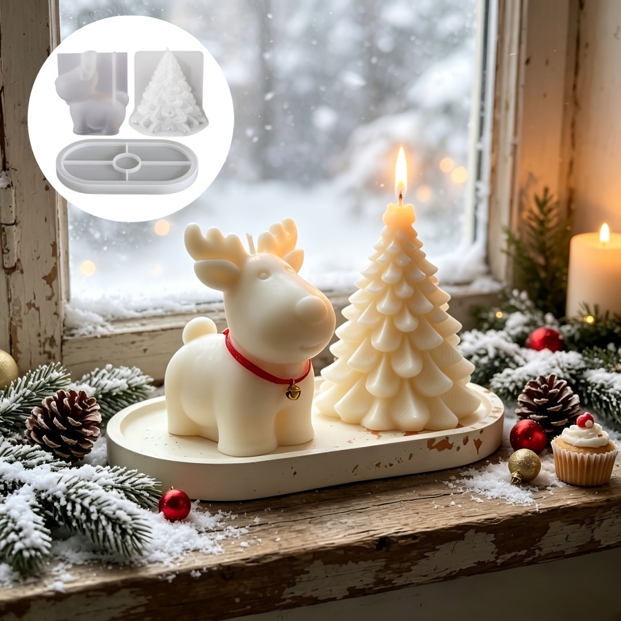 Conjunto de 3 Moldes de Silico - Candle Making Kit avaliação e preço